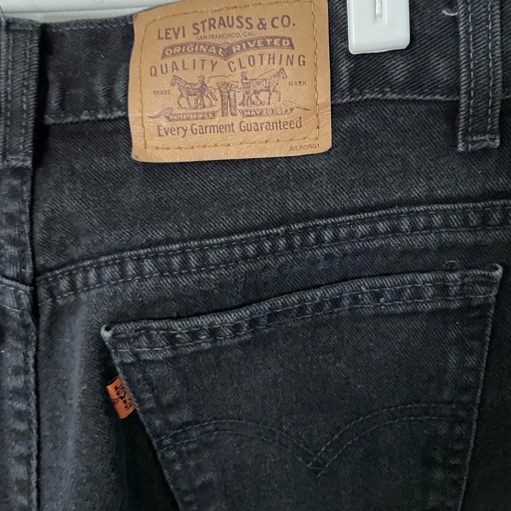 Vintage Levis Jeans 30x32 Black 5061903190 Straight Leg Orange Tab Canada - Picture 3 of 4